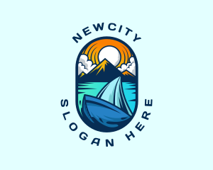 Traveler Sailboat Cruise logo design