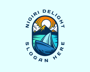 Traveler Sailboat Cruise logo design