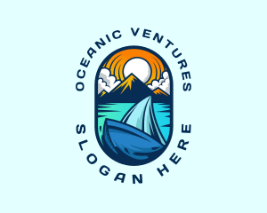 Traveler Sailboat Cruise logo design