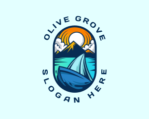 Traveler Sailboat Cruise logo design