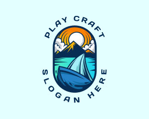 Traveler Sailboat Cruise logo design