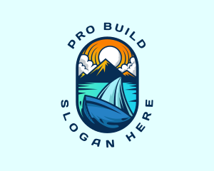 Traveler Sailboat Cruise logo design