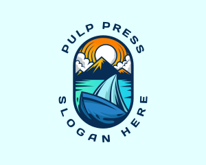 Traveler Sailboat Cruise logo design