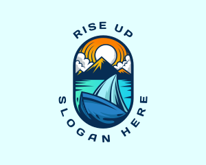 Traveler Sailboat Cruise logo design