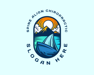 Traveler Sailboat Cruise logo design