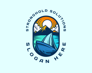 Traveler Sailboat Cruise logo design