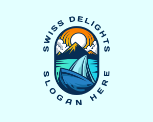 Traveler Sailboat Cruise logo design