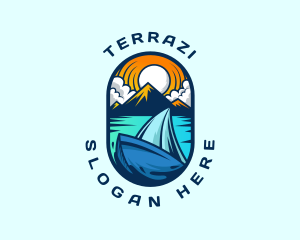 Traveler Sailboat Cruise logo design