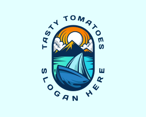 Traveler Sailboat Cruise logo design