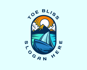 Traveler Sailboat Cruise logo design