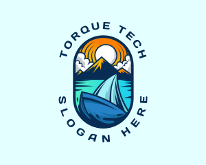 Traveler Sailboat Cruise logo design