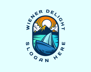 Traveler Sailboat Cruise logo design