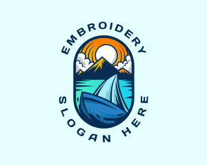 Traveler Sailboat Cruise logo design