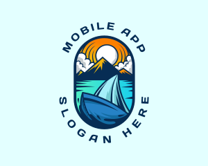 Traveler Sailboat Cruise logo design