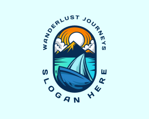 Travel - Traveler Sailboat Cruise logo design
