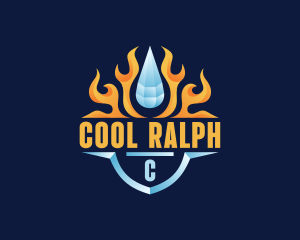 Flame Cooling Droplet logo design