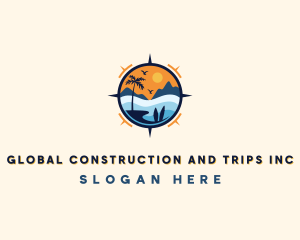 Surfboard - Island Tour Getaway logo design