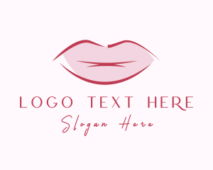 Beauty Vlogger - Red Cosmetics Lipstick logo design