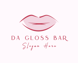 Red Lip Lipstick logo design