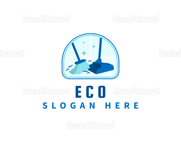 Cleaning Broom Sweeping Logo