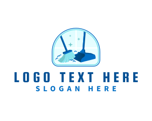 Cleaning Broom Sweeping Logo