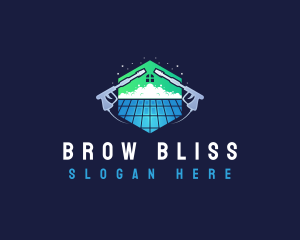 Roof Power Washing Cleaner logo design