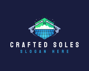 Roof Power Washing Cleaner logo design