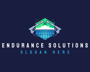 Roof Power Washing Cleaner logo design