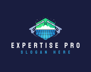 Roof Power Washing Cleaner logo design