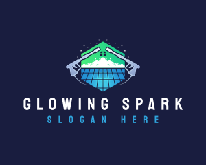 Roof Power Washing Cleaner logo design