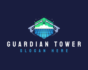 Roof Power Washing Cleaner logo design