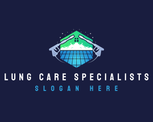 Roof Power Washing Cleaner logo design