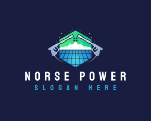 Roof Power Washing Cleaner logo design