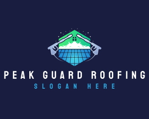 Roofing - Roof Power Washing Cleaner logo design
