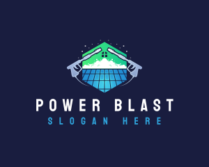 Roof Power Washing Cleaner logo design