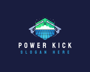 Roof Power Washing Cleaner logo design