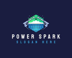 Roof Power Washing Cleaner logo design