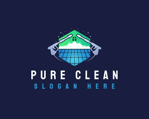 Roof Power Washing Cleaner logo design