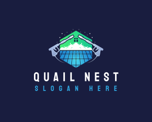 Roof Power Washing Cleaner logo design