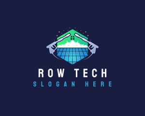 Roof Power Washing Cleaner logo design