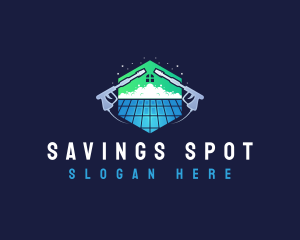 Roof Power Washing Cleaner logo design