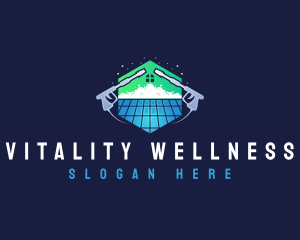 Roof Power Washing Cleaner logo design