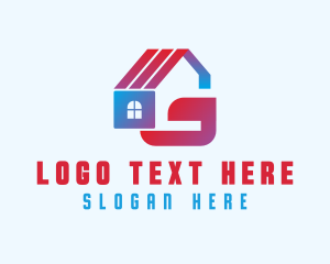 Construction - Red House Letter G logo design