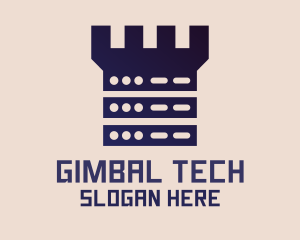 Server Castle Tech logo design