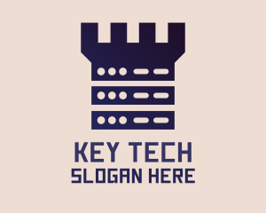 Server Castle Tech logo design