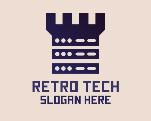 Server Castle Tech logo design