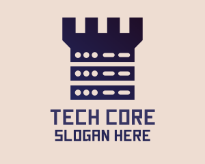 Server Castle Tech logo design