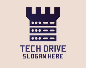 Server Castle Tech logo design