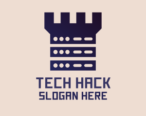 Server Castle Tech logo design