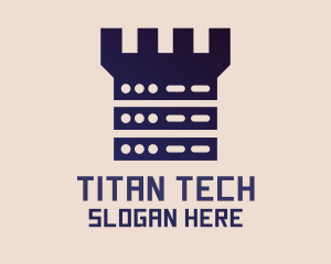 Server Castle Tech logo design